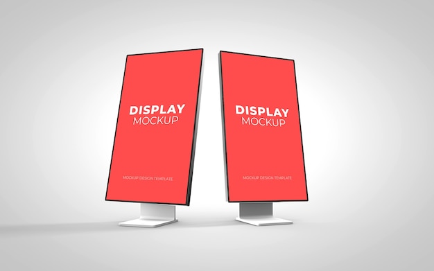 PSD display screen mockup isolated