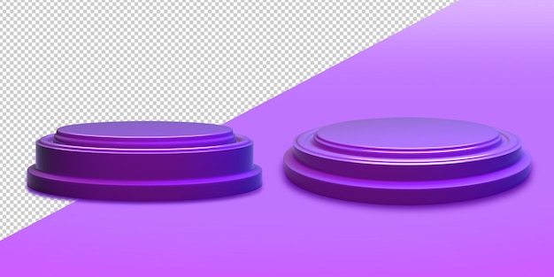 Display set podium for placing object product showcase Transparent 3d render