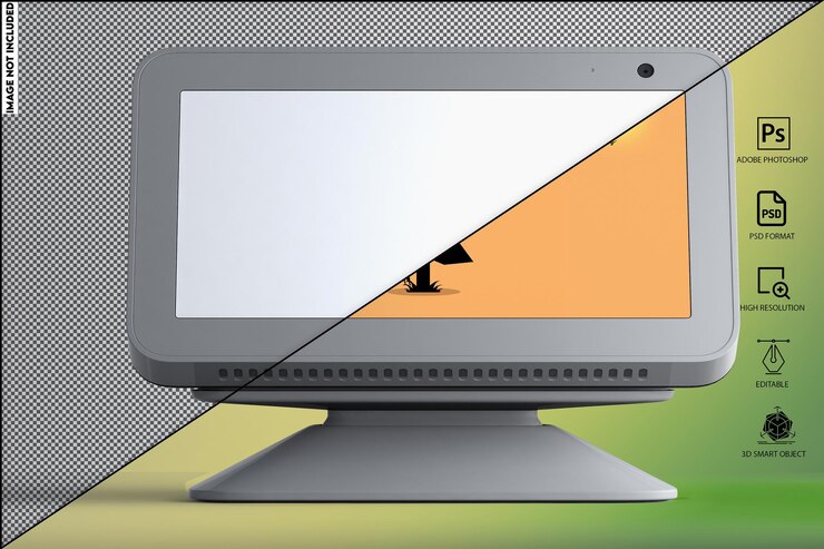 PSD display show 5 mockup