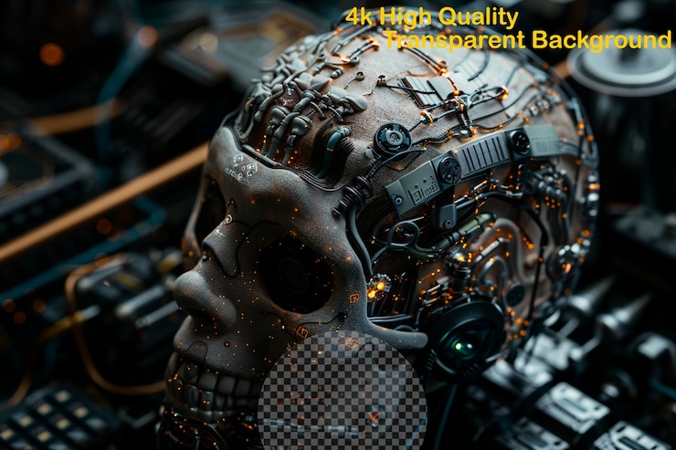 PSD a display of a skull with the words high - quality bars on it