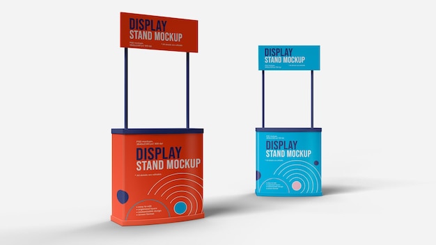 Display stand mockup design isolated