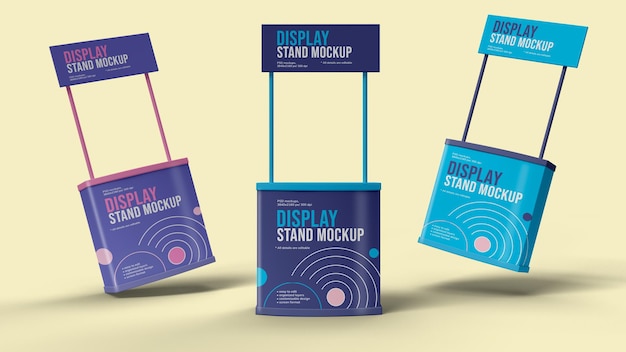 PSD display stand mockup ontwerp geïsoleerd