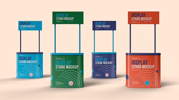 PSD display stand mockup ontwerp geïsoleerd