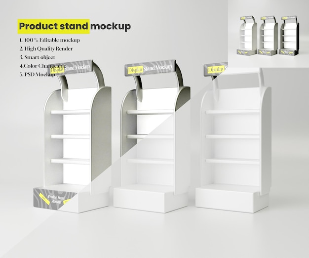 display stand mockup or product stand mockup or ads stand mockup