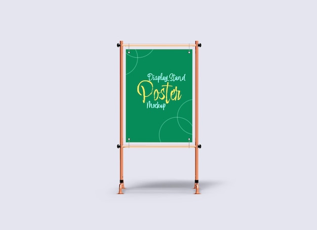 Premium PSD  Poster easel stand mockup front view