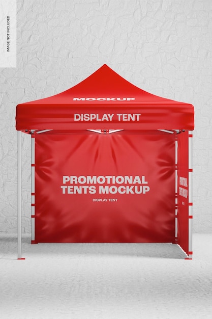 PSD display tenda mockup, vista frontale