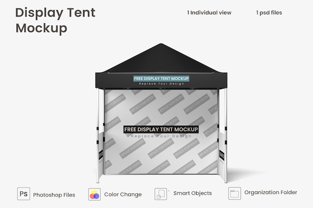 Display tent mockup premium psd