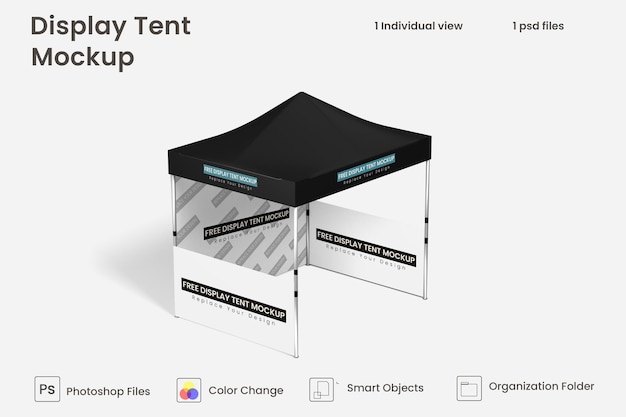 Display tent mockup Premium Psd