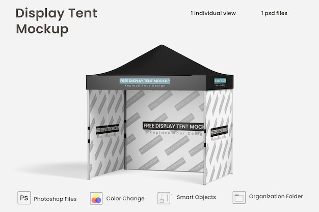 Display tent mockup premium psd