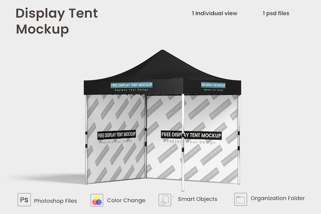 PSD display tent mockup premium psd