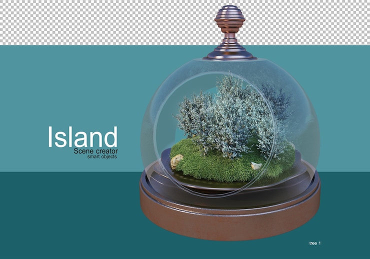 PSD display a variety of trees on the island