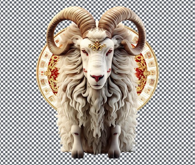 PSD displaying the chinese zodiac animal isolated on transparent background