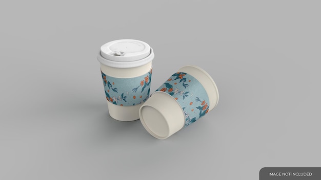 使い捨てコーヒーカップモックアップ