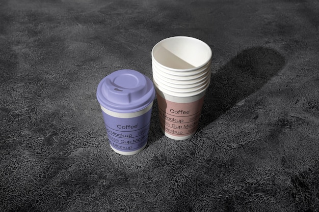 PSD disposable cup mockup for take away