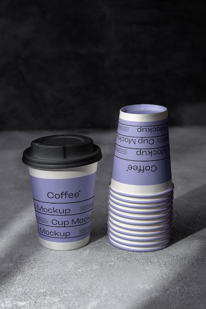 PSD disposable cup mockup for take away