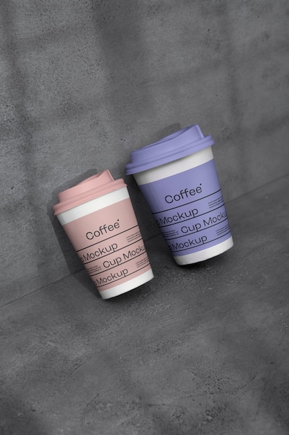 PSD disposable cup mockup for take away