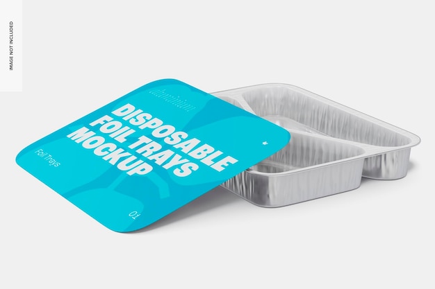 PSD disposable foil tray mockup