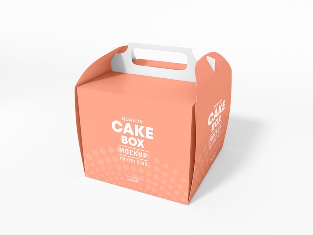 PSD disposable paper food delivery box packaging mockup