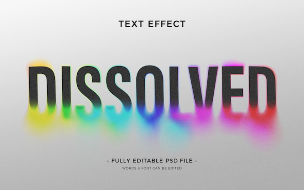 PSD dissolved text effect