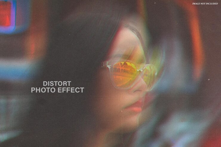 PSD distort photo effect