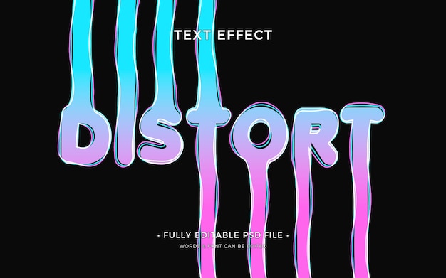 PSD distort text effect