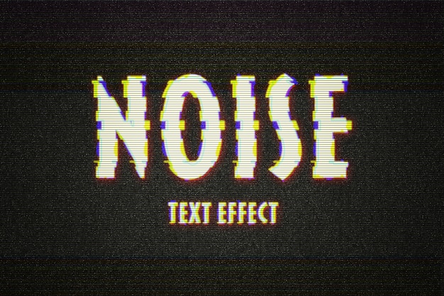 PSD distorted glitch text effect