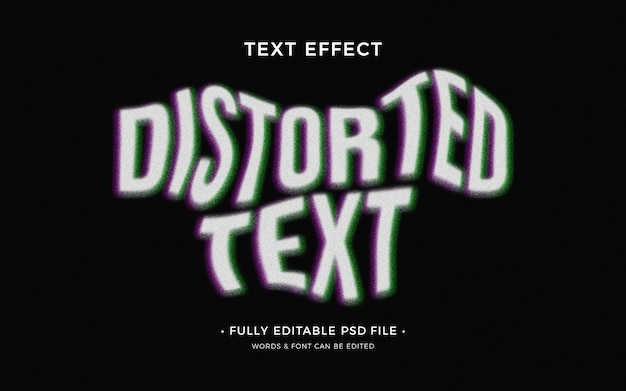 PSD distortion text effect