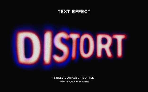 PSD distortion text effect