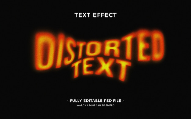 PSD distortion text effect