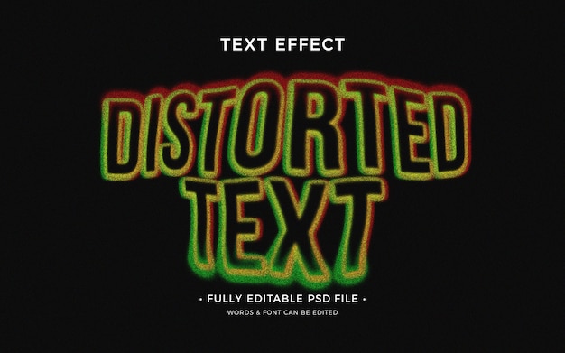 PSD distortion text effect