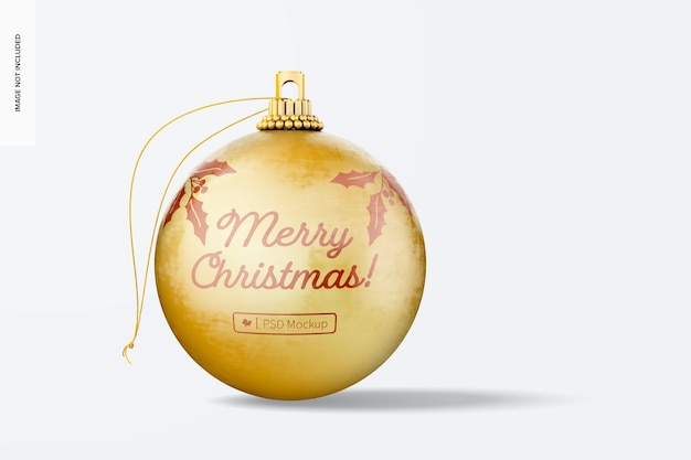 PSD distressed christmas ball mockup