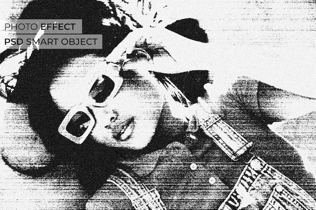 Distressed ink bleed photo effect