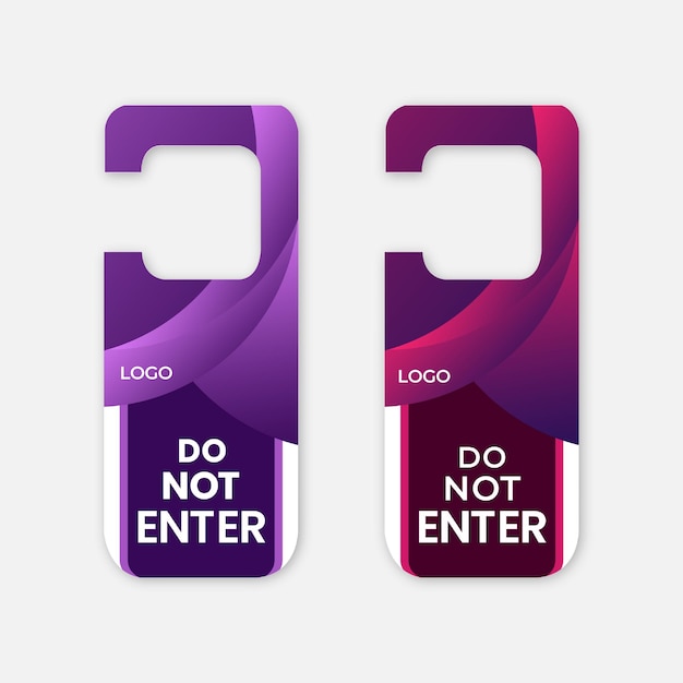 PSD do not disturb modern door hanger design