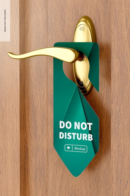 PSD do not disturb sign mockup, hanging