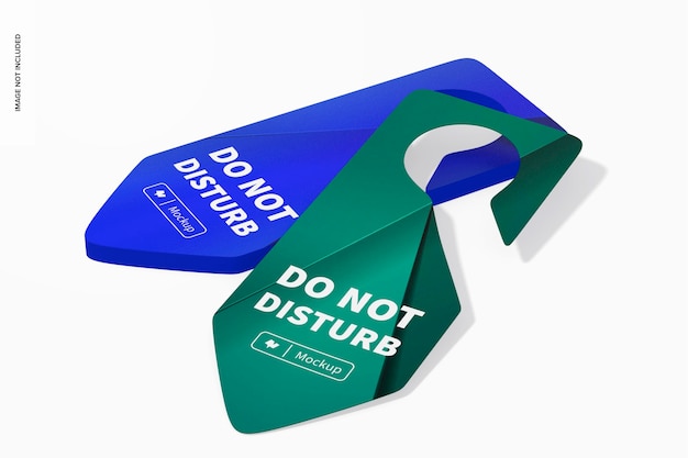 PSD do not disturb signs set mockup