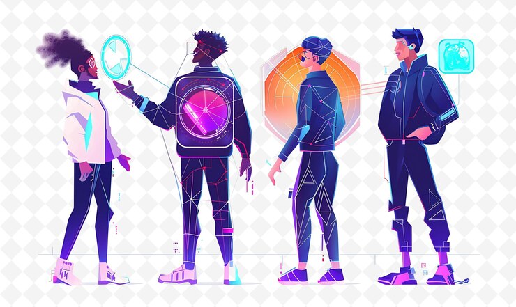 PSD diviners predicting the future design is futuristic and high flat illustration festival theme art