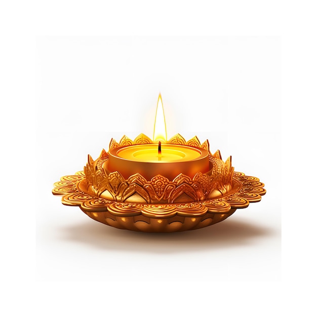 Diwali candle icon vector image