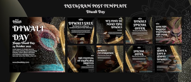 PSD diwali celebration instagram posts