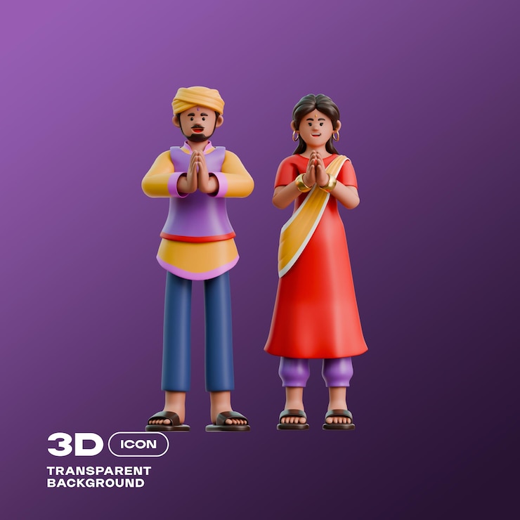 PSD diwali character 3d illustration png template