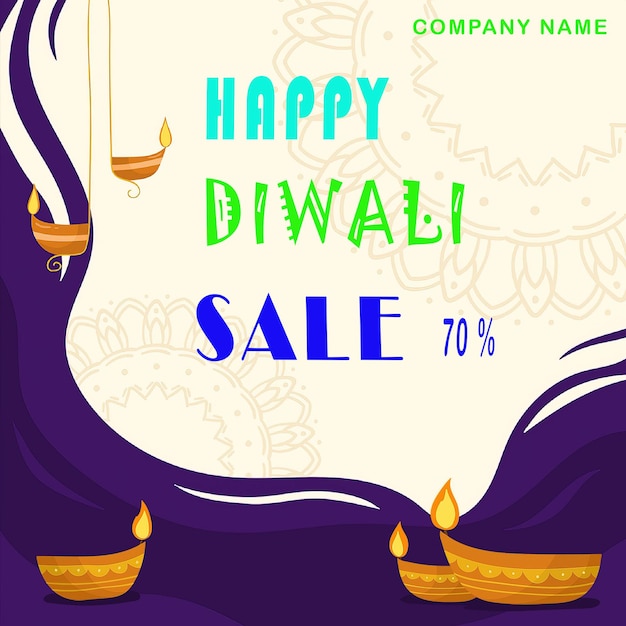 Diwali diya decoration background design