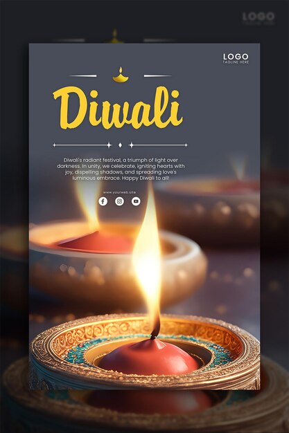 PSD diwali diya illumina la speranza nei tempi più oscuri.