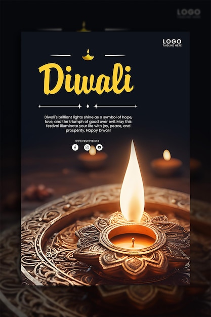 Diwali diya brilla diffondendo calore e speranza nell'oscurità