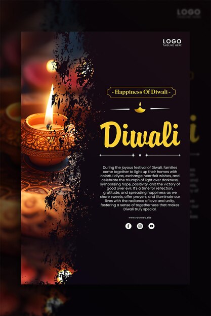 PSD diwali diya ignites hope in the darkest of nights