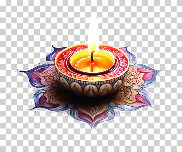 PSD diwali diya isolated on transparent background png