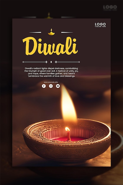 PSD 디왈리 디야(diwali diya)는 가장 어두운 시기에 희망을 발산합니다