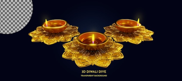 PSD diwali diye element 3d stijl