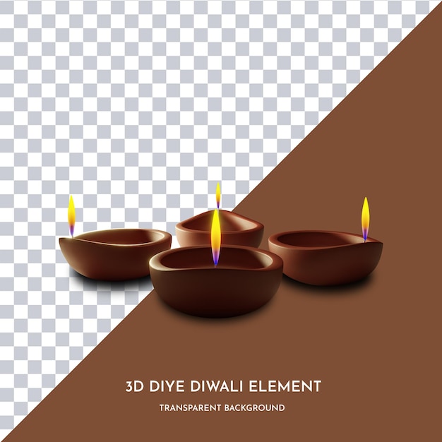 Diwali diye elemento stile 3d