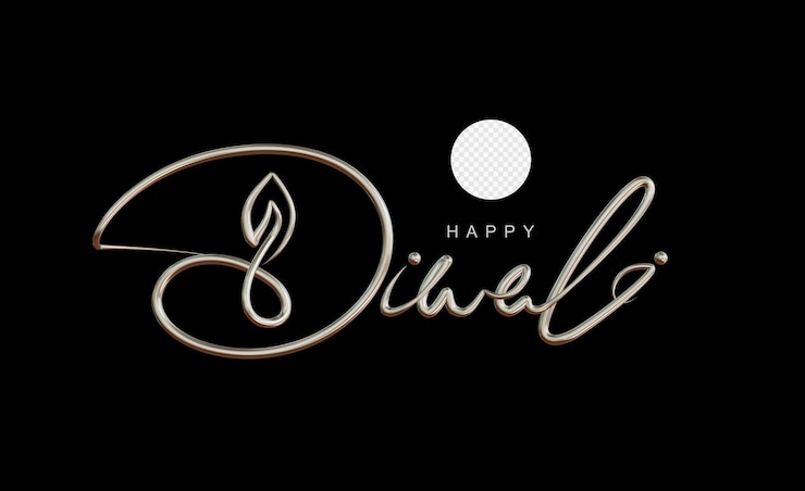 PSD diwali festival 3d rendered social media template in transparent background