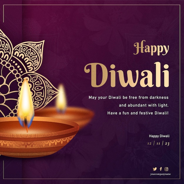 Diwali festival viering instagram post
