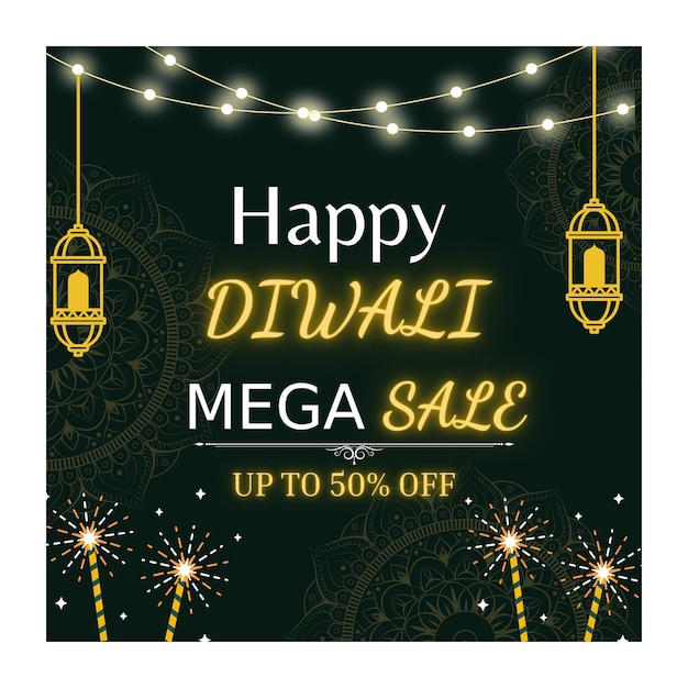 PSD diwali mega sale onmisbare aanbiedingen en kortingen